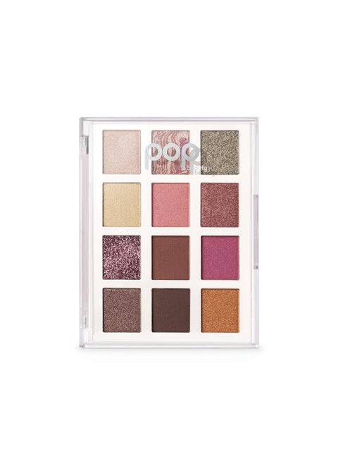 LIGHTSHOW PALETTE | PRETTY PUNK - Eyeshadow Palette, 12 Shades, Complementary Colours, Multi-Textured, Richly-Pigmented | Matte, Metallic, Satin, Glitter