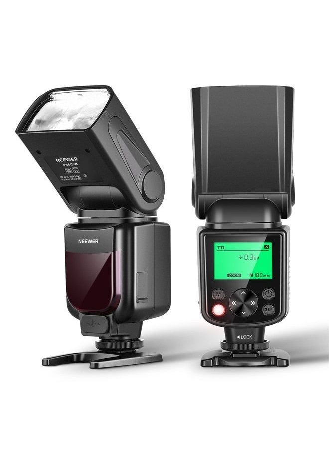 Neewer - NEEWER Upgraded NW645II-C TTL Flash Speedlite, GN58 HSS Optical Slave Rear Curtain Sync Compatible with Canon EOS R6 R5 R3 R M6 850D 800D 760D 750D 650D 600D 7D Mark II 7D 6D Mark II 6D 5D Mark IV/III - Image 1