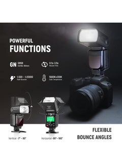 Neewer NEEWER Upgraded NW645II-C TTL Flash Speedlite, GN58 HSS Optical Slave Rear Curtain Sync Compatible with Canon EOS R6 R5 R3 R M6 850D 800D 760D 750D 650D 600D 7D Mark II 7D 6D Mark II 6D 5D Mark IV/III  - Image 2