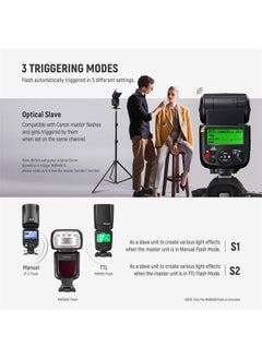 Neewer NEEWER Upgraded NW645II-C TTL Flash Speedlite, GN58 HSS Optical Slave Rear Curtain Sync Compatible with Canon EOS R6 R5 R3 R M6 850D 800D 760D 750D 650D 600D 7D Mark II 7D 6D Mark II 6D 5D Mark IV/III  - Image 5