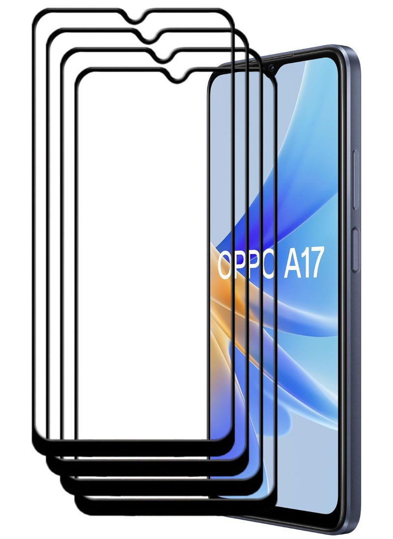 ACLIX 4 Pieces Antistatic ESD Dustproof Premium Quality High Definition Tempered Glass Screen Protector Designed For Oppo A17 - Image 1