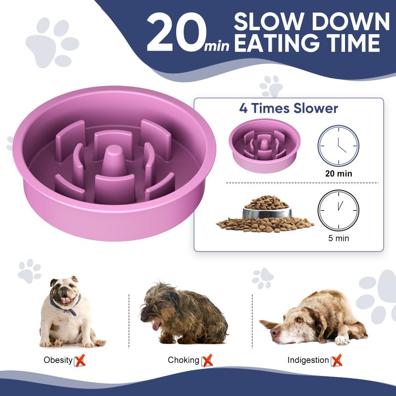 XIAZ Elevated Dog Bowls Large Breed Raised Dogs Bowl Stand Large/Medium Sized Dog Slow Feeder Dogs Bowls Food Water Stands 5 Heights Adjustable 9/11/12/14in Pet Feeder Dish Station - Image 4