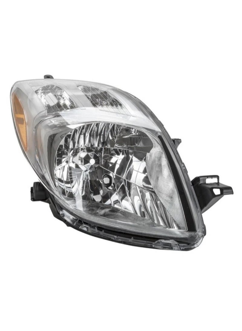 TYC - Front Head Lamp Assembly RH (Passenger Side) for Toyota Yaris (2007-2008) - High-Performance Halogen Headlight - Replaces OEM 81130-52750, 81130-52B20 - Crystal Clear Replacement