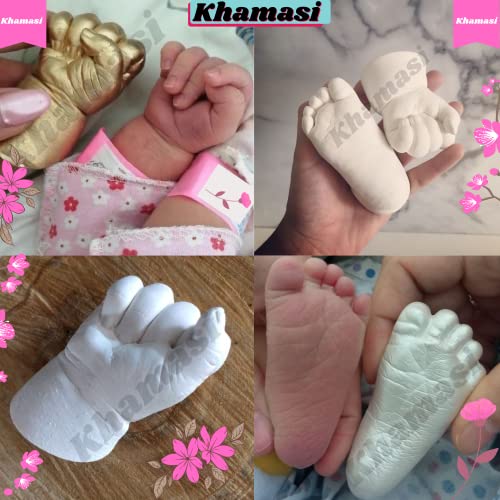 Khamasi 3D Baby Casting kit for Hand and Foot, Baby Hand Print and Footprint kit, Moulding Clay molding Powder Casting Powder - Image 3