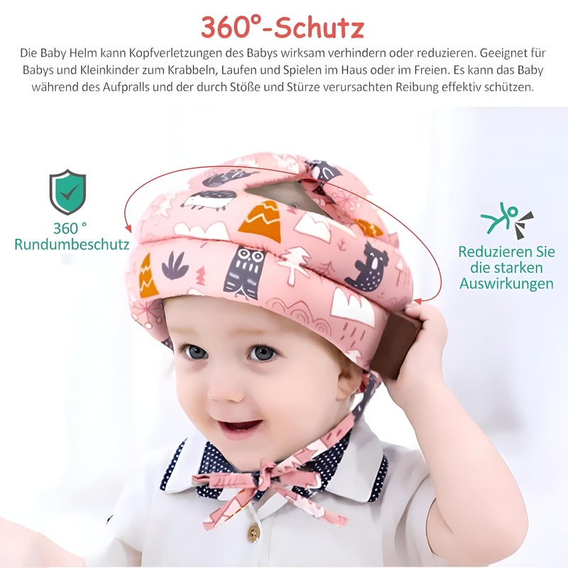 Baby head protection helmet while learning to walk-a friendly active helmet featuring good ventilation, head effect protection, and confidence to explore, operate and practice new skills. (1pc) - Image 4
