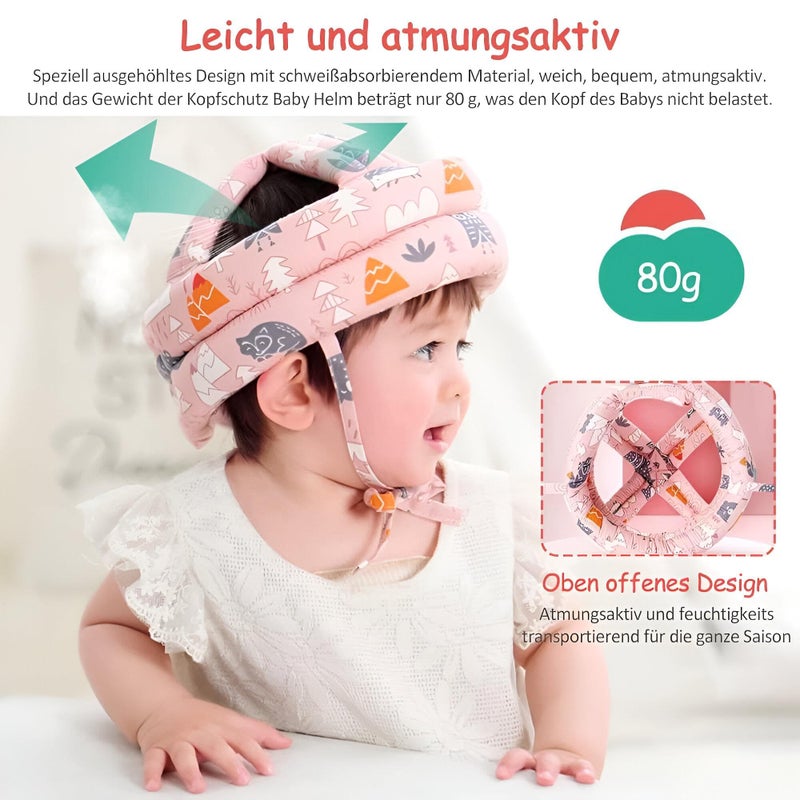 Baby head protection helmet while learning to walk-a friendly active helmet featuring good ventilation, head effect protection, and confidence to explore, operate and practice new skills. (1pc) - Image 5