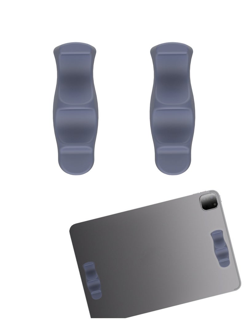 Universal Tablet and Mobile Hand Rest Game Pad, Hand Holder Finger Grips Gaming Silicone Grip, Anti-Slip Self-adsorbing Grey  - Image 1