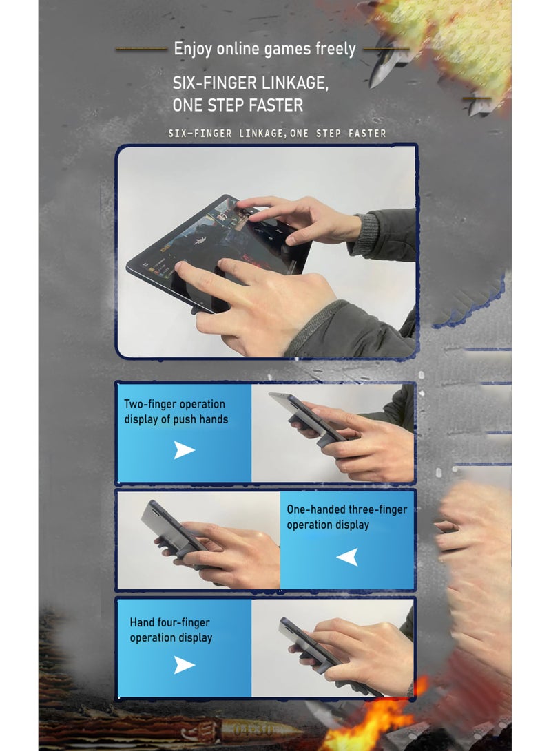 Universal Tablet and Mobile Hand Rest Game Pad, Hand Holder Finger Grips Gaming Silicone Grip, Anti-Slip Self-adsorbing Grey  - Image 5