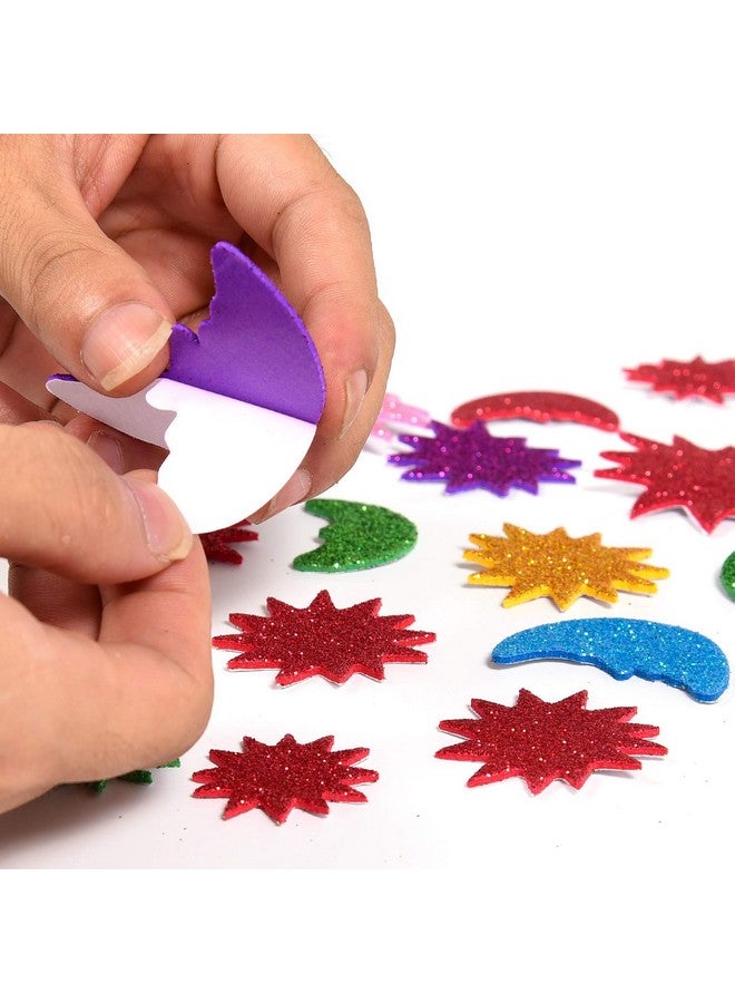 أي كامو [حزمة من 6] ملصقات حروف رغوية لامعة على شكل نجوم رغوية على شكل قلب وملصقات ذاتية اللصق ثلاثية الأبعاد وملصقات يومية ملونة للأطفال وألعاب إبداعية وإكسسوارات لصنع بطاقات سجل القصاصات بنفسك، ألوان مختلطة متنوعة. - Image 3