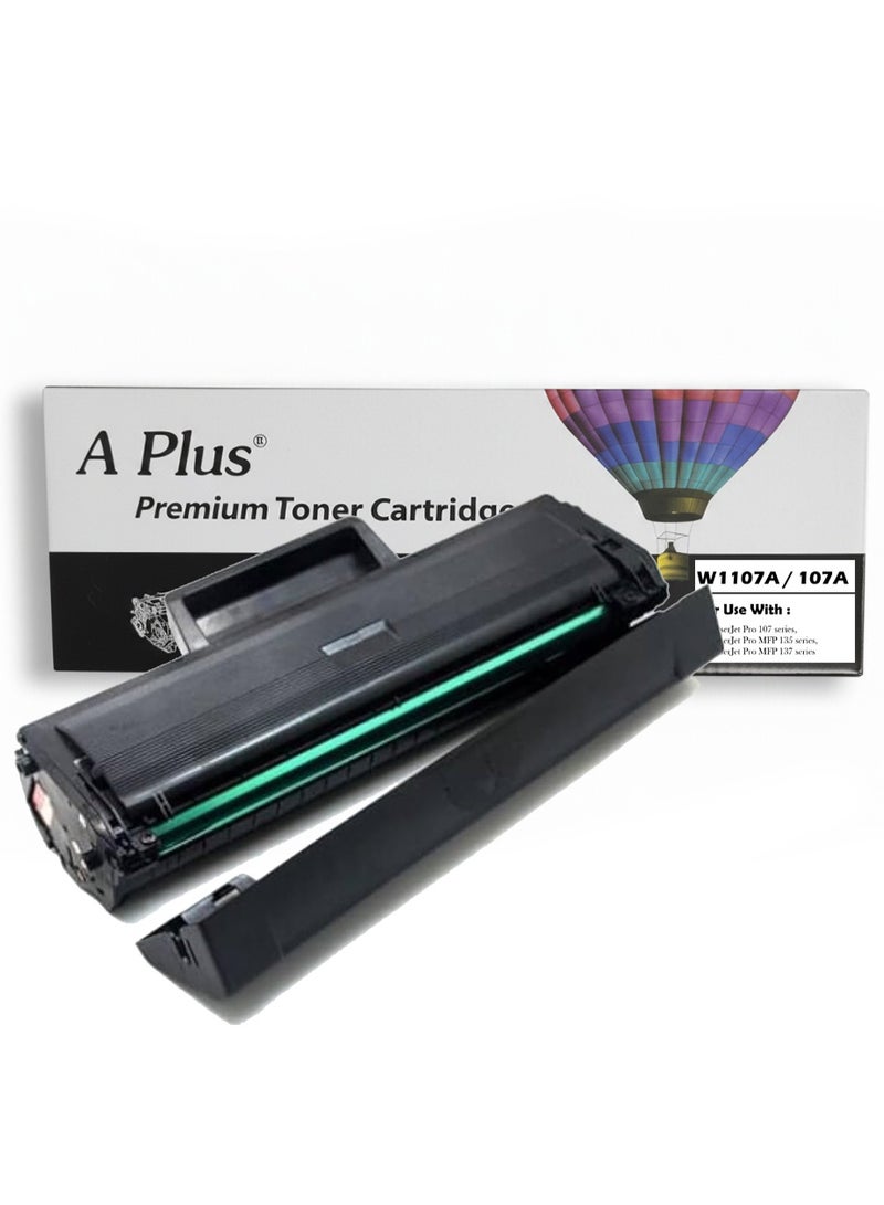 A PLUS APlus Compatible 107A W1107A Black Toner Cartridge for HP Laser 107a, 107w, MFP 135a, 135w, 135nw, 137fnw - Image 1