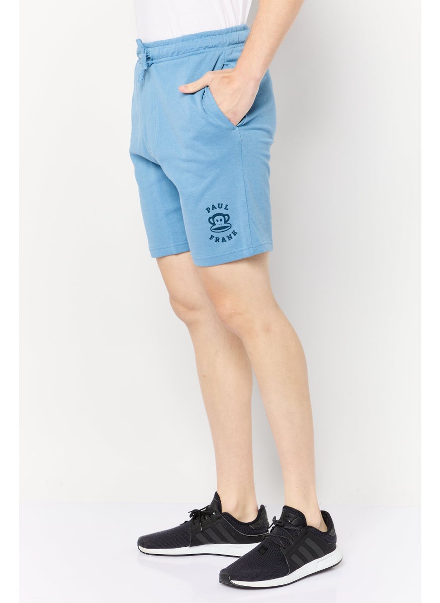 Paul Frank Men Graphic Print Basic Shorts, Blue  - Image 2