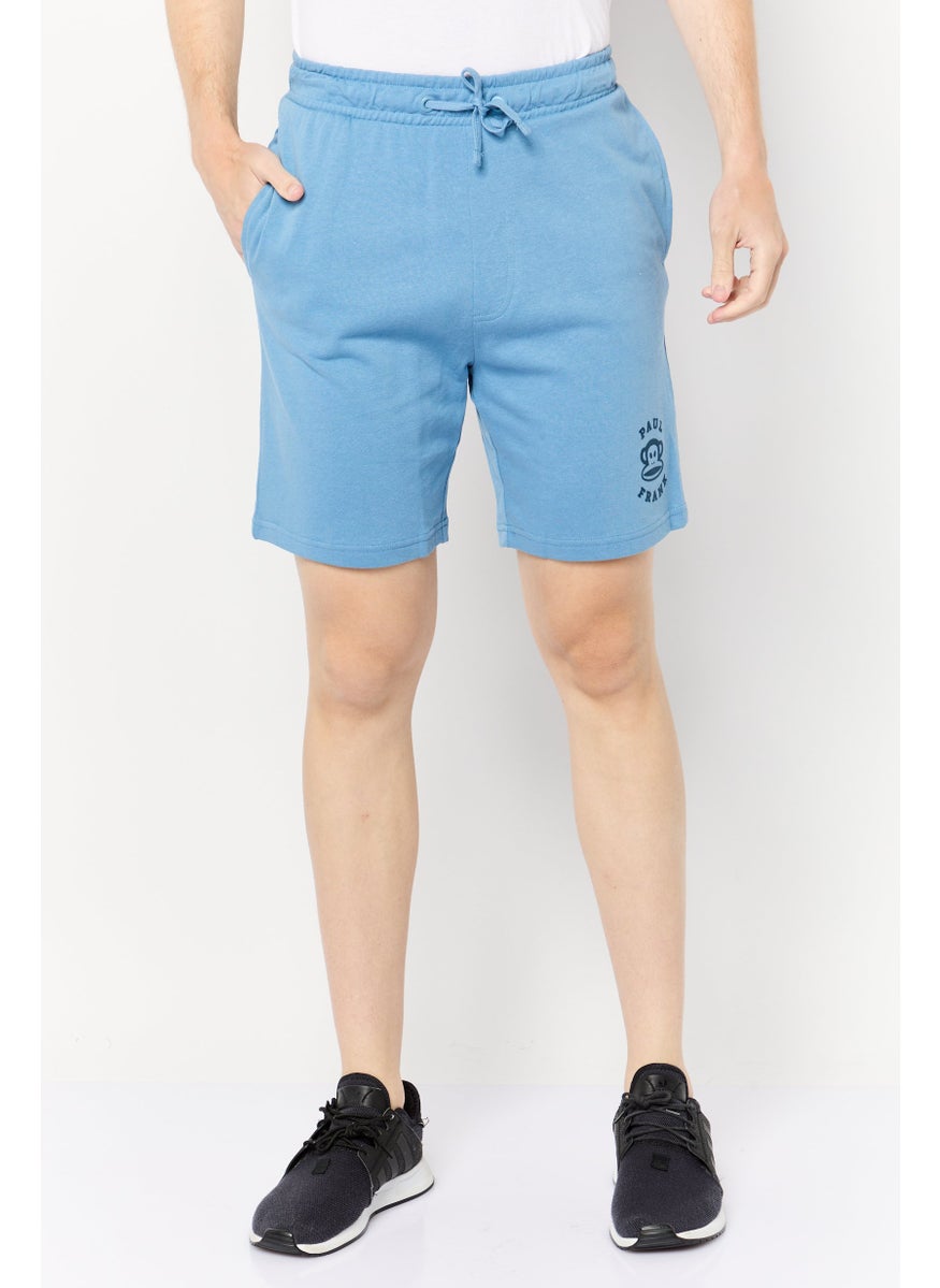 Paul Frank Men Graphic Print Basic Shorts, Blue  - Image 1