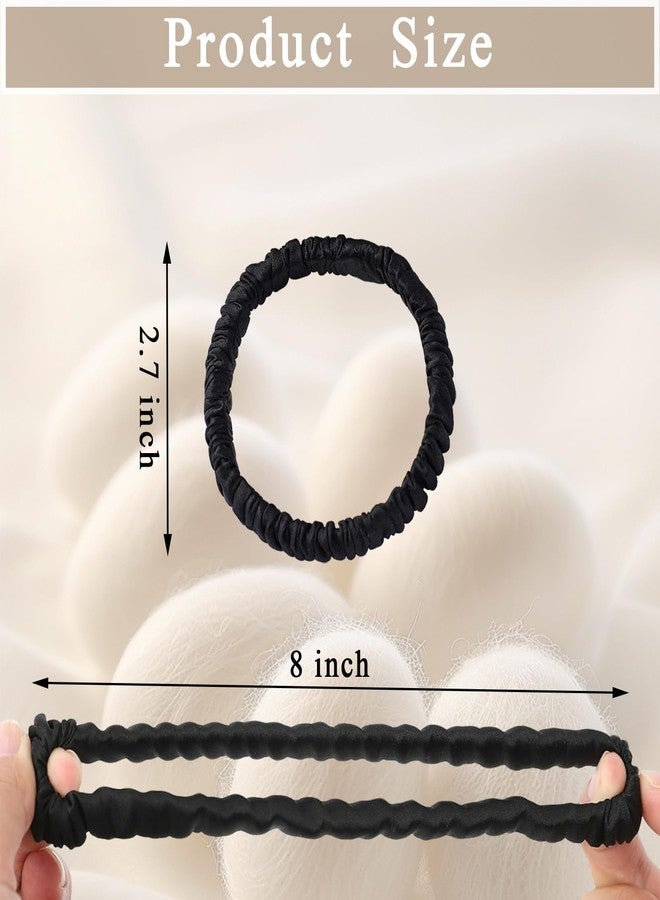 Hapforever 3PCS Silk Hair Ties for Women, 19 Momme 100% Mulberry Silk Scrunchies for Women Girls Sleep Tie Scrunchie No Damage for Natural, Curly, Thin or Thick Hair - Image 2