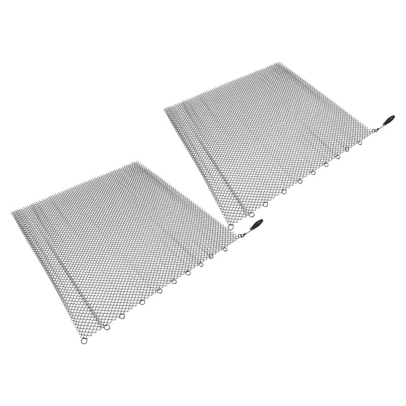 Fireplace Mesh Screen Curtain 2 Wide Panels Hanging Replacement Screens for Home Wood Burning Fireplace Black 24x18in - Image 5