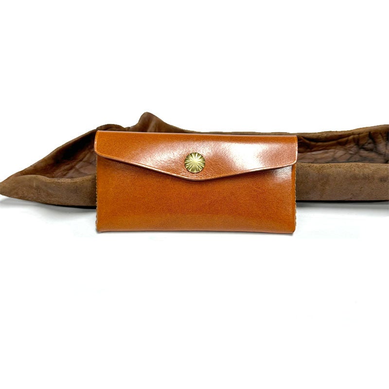 Vegetable Tanning Top Layer Cowhide Vintage Simple Long Hand-Held Coin Purse Genuine Leather Fashionable Texted Women'S Crossbody Mobile Phone Bag - Image 3