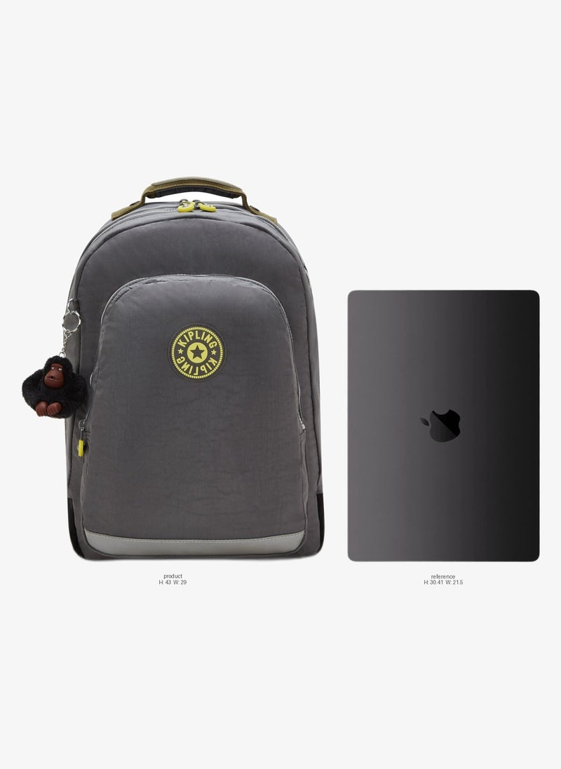 kipling class room back to grey large backpack (with laptop compartment) i4053-1dx - Image 2