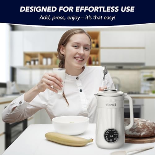 COSPARX 8 in 1 Nut Milk Maker Machine Blender, 32oz Homemade Soy, Almond, Oat, Coconut, Plant Based and Non Dairy Beverages, Nutmilk Maker Machines – with Delay Start and Keep Warm Functions - Image 5