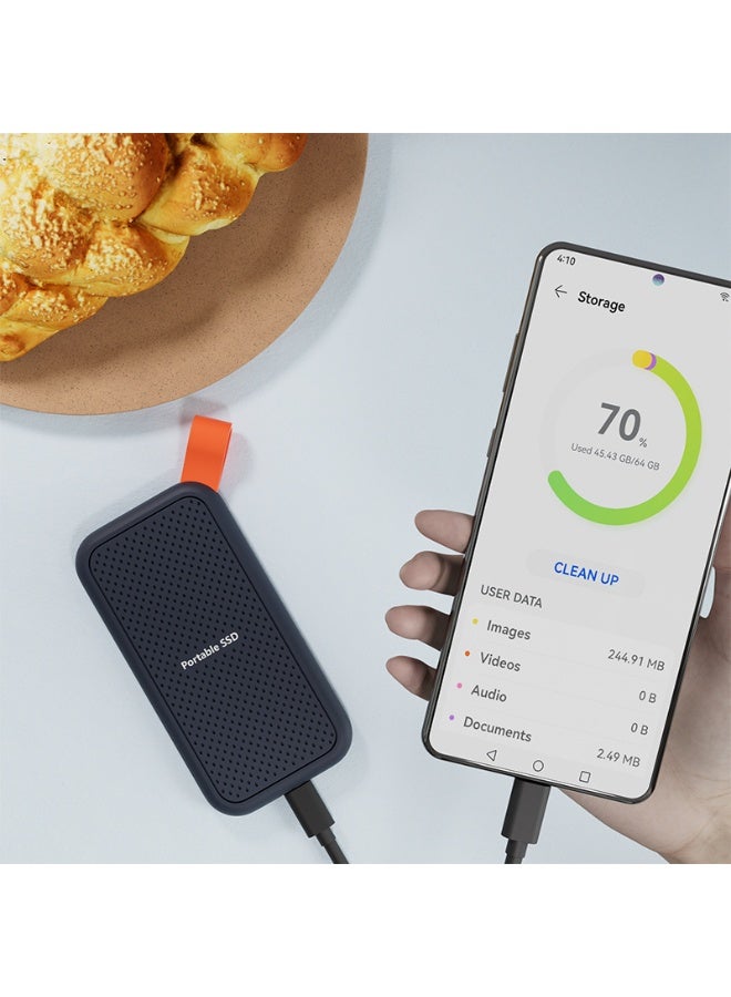 2TB Portable External SSD, 2000GB USB 3.1 High Speed Data Transfer, Computer Backup Drive Support Data Storage Transfer, USB C Mini Portable External Solid State Drive for PC/Laptop/Phones and More - Image 3