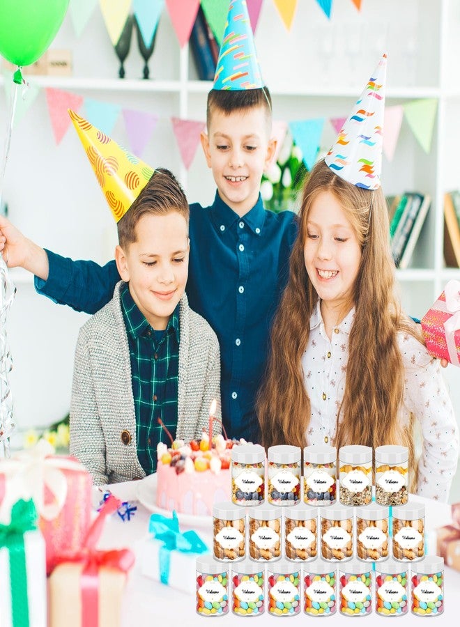 PeacePeo برطمانات بلاستيكية من PeacePeo سعة 8 أونصات، 48 برطمانًا بلاستيكيًا شفافًا مع أغطية، برطمانات تخزين بلاستيكية قابلة للتكديس ومانعة للتسرب، حاويات فارغة شفافة لتخزين السلايم مع أغطية بيضاء للمطبخ والمنزل. - Image 5