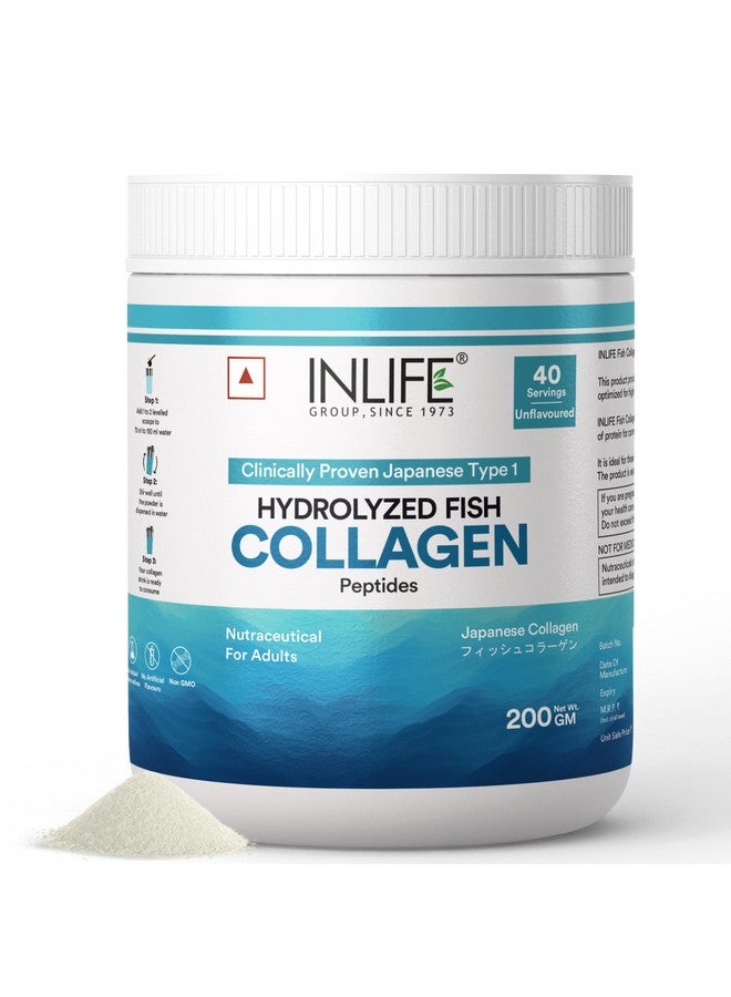 Inlife مكملات الكولاجين البحري الياباني من INLIFE | مكون مثبت سريريًا | مسحوق كولاجين السمك المهدرج للبشرة والشعر والمفاصل للنساء والرجال (بدون نكهة) - Image 1
