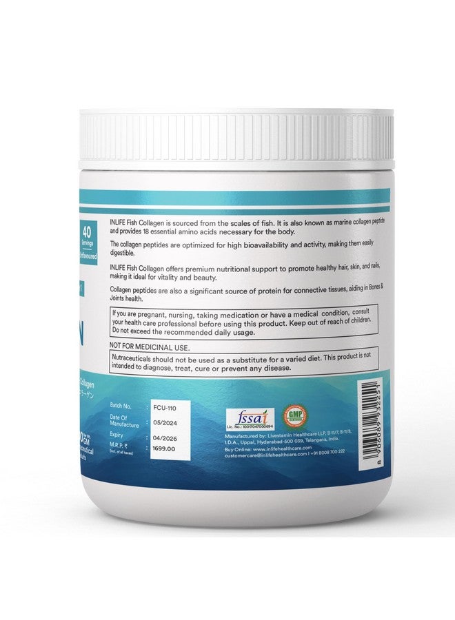 Inlife مكملات الكولاجين البحري الياباني من INLIFE | مكون مثبت سريريًا | مسحوق كولاجين السمك المهدرج للبشرة والشعر والمفاصل للنساء والرجال (بدون نكهة) - Image 4