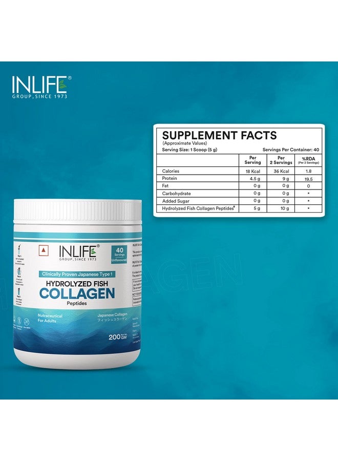 Inlife مكملات الكولاجين البحري الياباني من INLIFE | مكون مثبت سريريًا | مسحوق كولاجين السمك المهدرج للبشرة والشعر والمفاصل للنساء والرجال (بدون نكهة) - Image 2