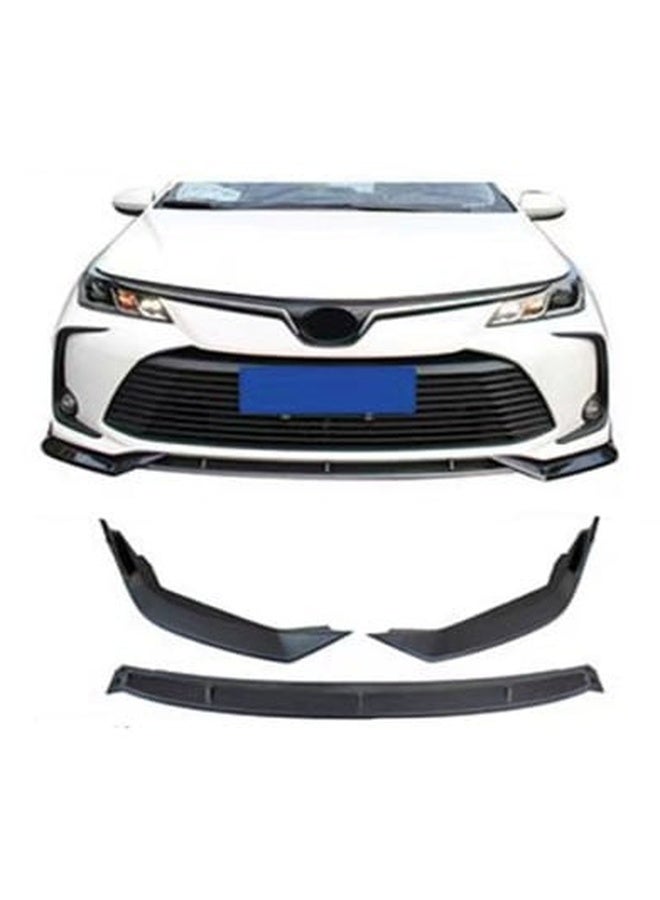 Toyota Corolla Front Bumper Lip Spoiler 2019-2025 ABS Plastic High Quality Raw Black - Image 1