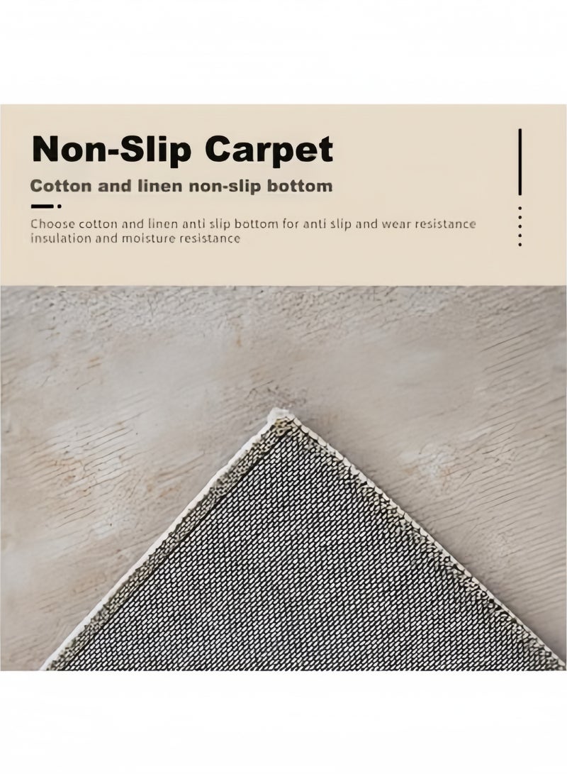 GGEROU Cream Area Rug for Bedroom Living Room, Water-proof Modern Large Rug Non-Slip Carpet Multisize Geometric Pad Oriental Mat 200 x 300cm  - Image 3