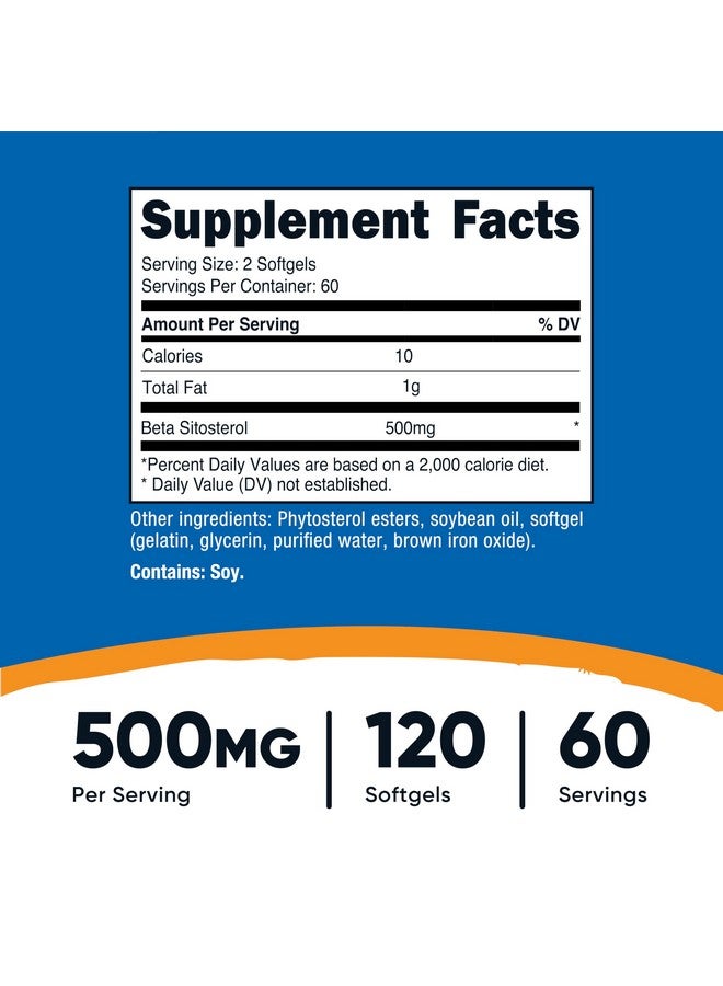 نيوتريكوست بيتا سيتوستيرول 120 كبسولة هلامية، 500 مجم - مكمل غذائي خالٍ من الجلوتين وغير معدّل وراثيًا، 60 وجبة - Image 2