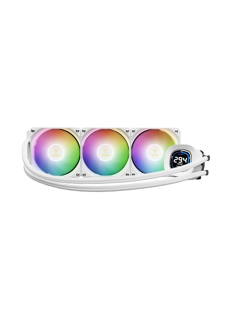 GAMDIAS Aura GL360 Digital WH AIO Liquid CPU Cooler - Image 1