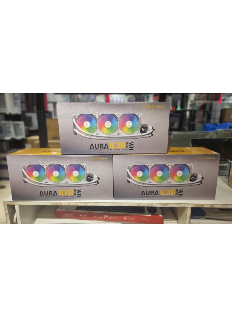 GAMDIAS Aura GL360 Digital WH AIO Liquid CPU Cooler - Image 2