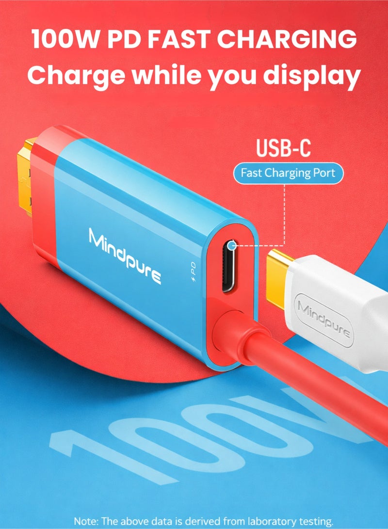 مينديبوريت قاعدة تبديل (Switch Dock) لجهاز نينتندو سويتش وOLED، كابل محول من USB C إلى HDMI، كابل تحويل Type-C إلى HDMI بديل لقاعدة سويتش الأصلية لعرض الشاشة على التلفزيون، محول سويتش محمول - Image 4