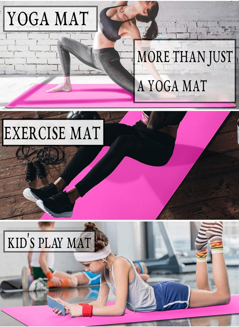Generic - 7mm thick eco friendly yoga mat  with natural non slip thick padded non toxic PVC free yoga mat and durable for sustainable yoga practice - Image 1