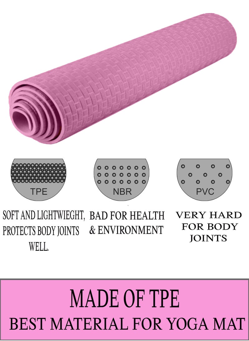 Generic - 7mm thick eco friendly yoga mat  with natural non slip thick padded non toxic PVC free yoga mat and durable for sustainable yoga practice - Image 1
