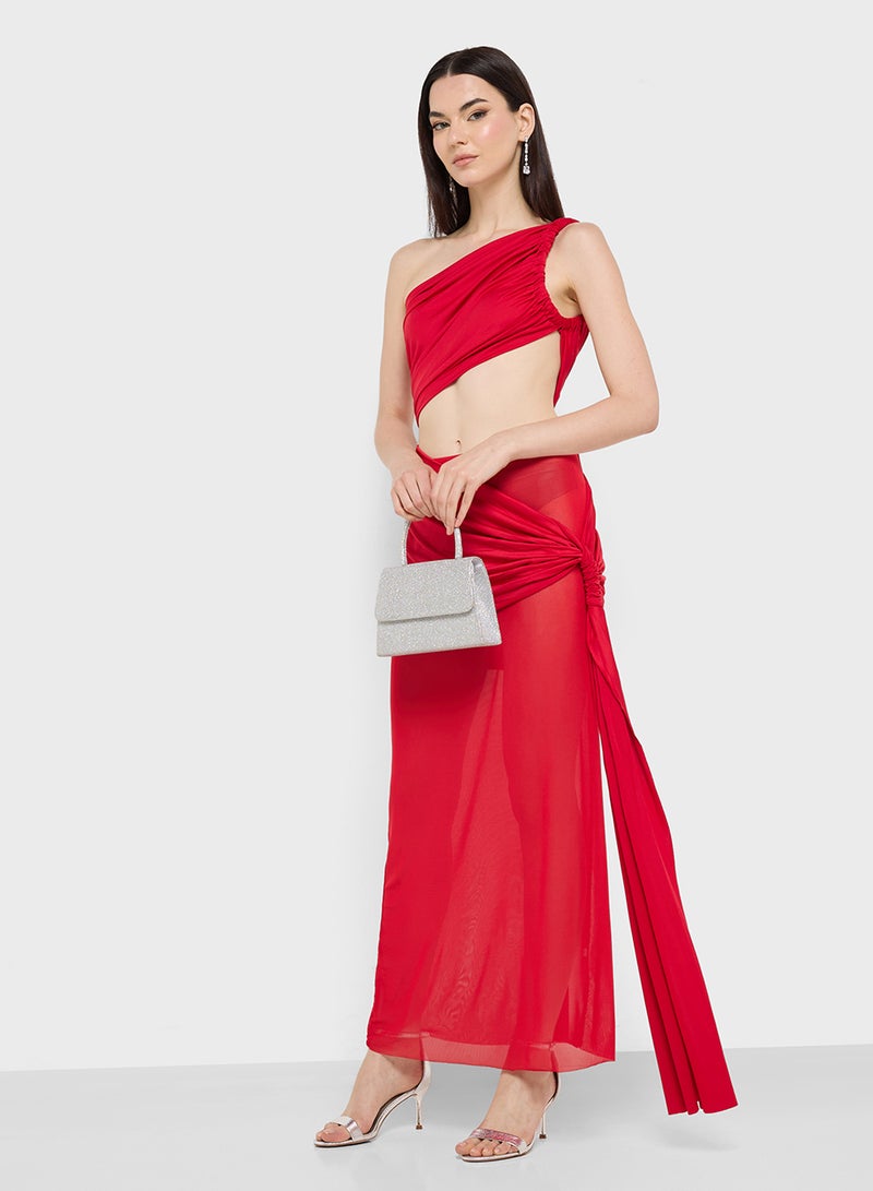 جينجر فستان بقصة غير متماثلة - Image 4