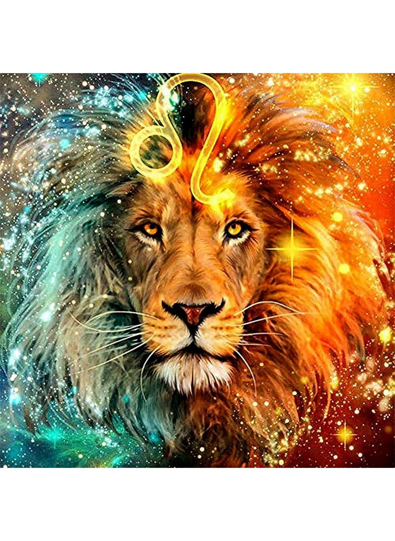 Luxoper Luxoper 5D Diamond Painting Kits for Adults Kids DIY Diamond Painting by Numbers Art Kit Creative Gift for Home Wall Decor Arts Crafts Activity Perfect for Adults and Kids Lion 