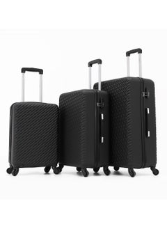 CAPITAL CAPITAL Hardside Luggage Trolley Bag 3 Pieces set,Black (S-20,M-24,L-28 Inch)  - Image 1