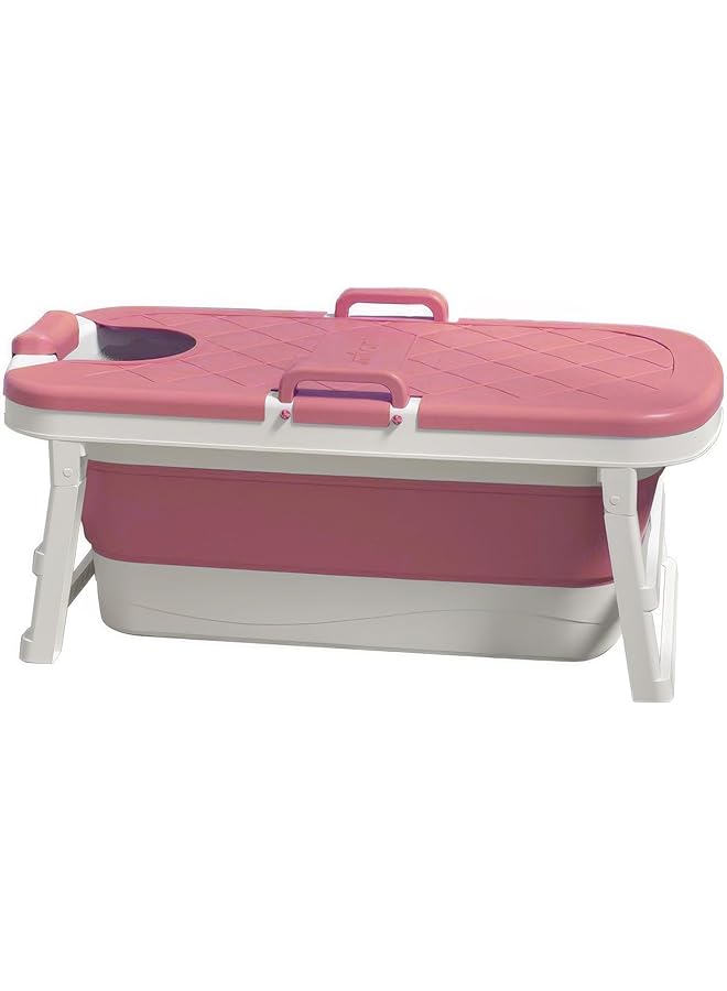 إيروريكس حوض استحمام قابل للطي مع غطاء للكبار مقاس 126 * 62.5 * 50 سم لون وردي - Image 1