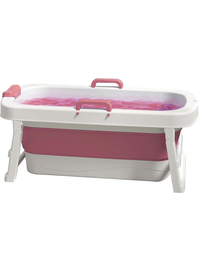 إيروريكس حوض استحمام قابل للطي مع غطاء للكبار مقاس 126 * 62.5 * 50 سم لون وردي - Image 2