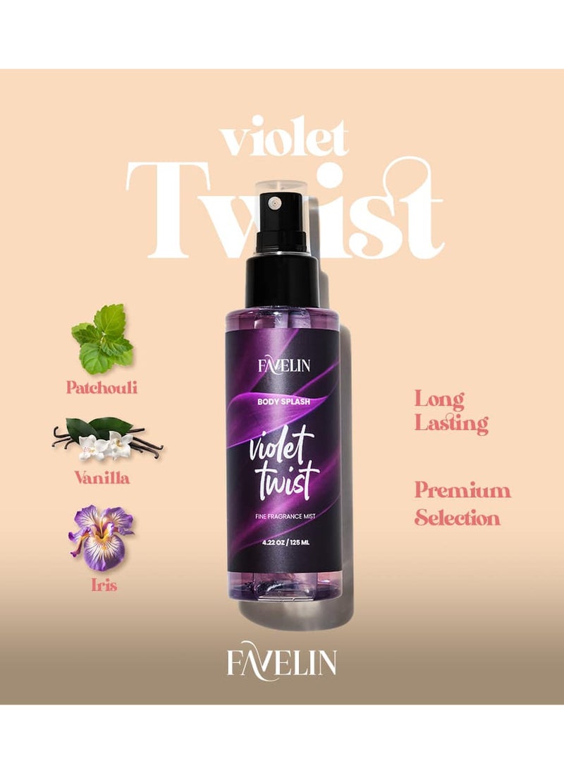 favelin - Favelin Violet Twist Body Splash 125 ml - Image 1