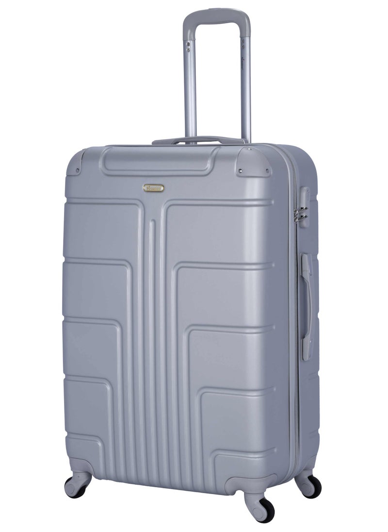 SENATOR - Hard Case Travel Bag Extra Large Luggage Trolley ABS Lightweight Suitcase with 4 Spinner Wheels A1012 Silver - Image 1