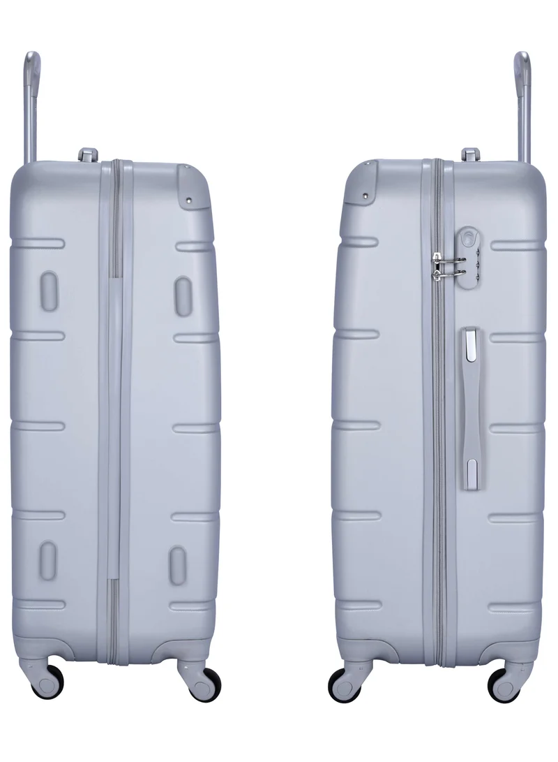 SENATOR Hard Case Travel Bag Extra Large Luggage Trolley ABS Lightweight Suitcase with 4 Spinner Wheels A1012 Silver