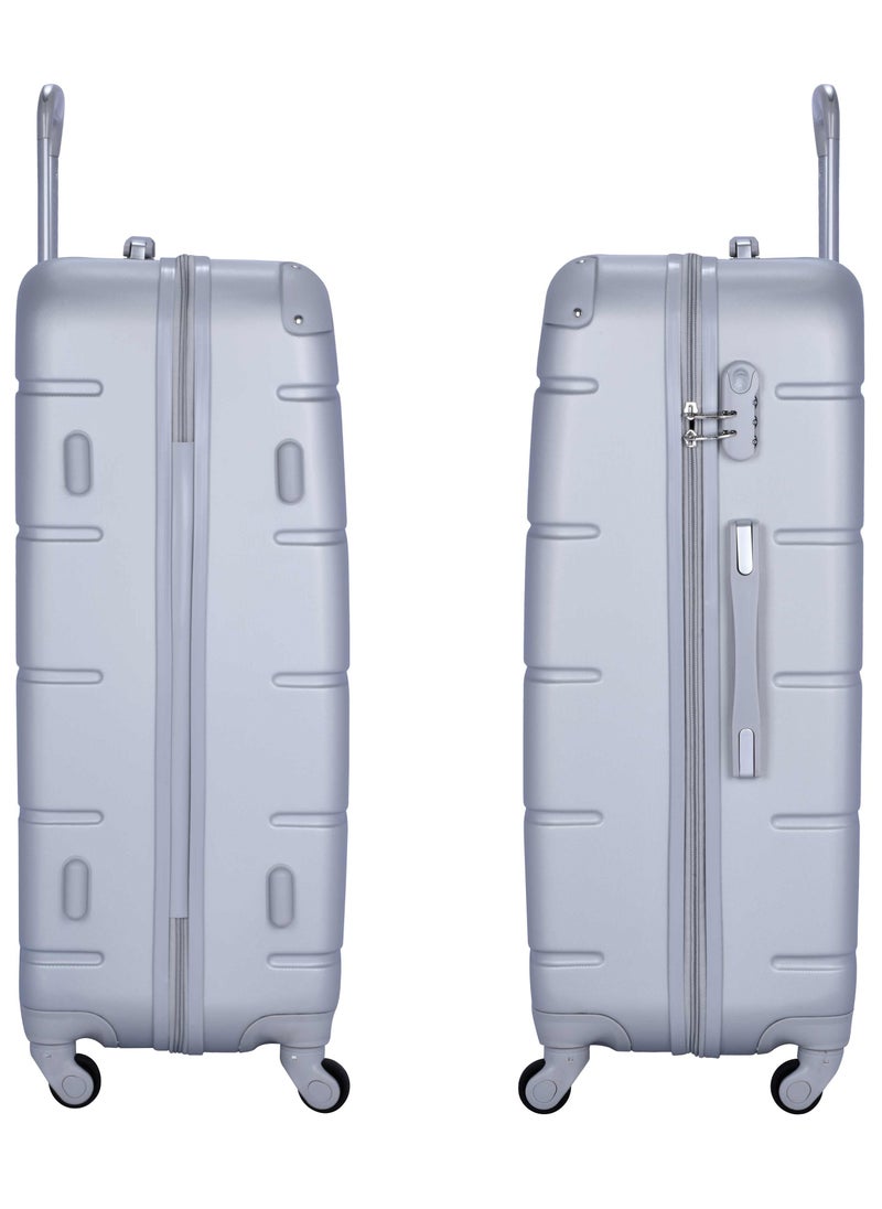 SENATOR - Hard Case Travel Bag Extra Large Luggage Trolley ABS Lightweight Suitcase with 4 Spinner Wheels A1012 Silver - Image 1