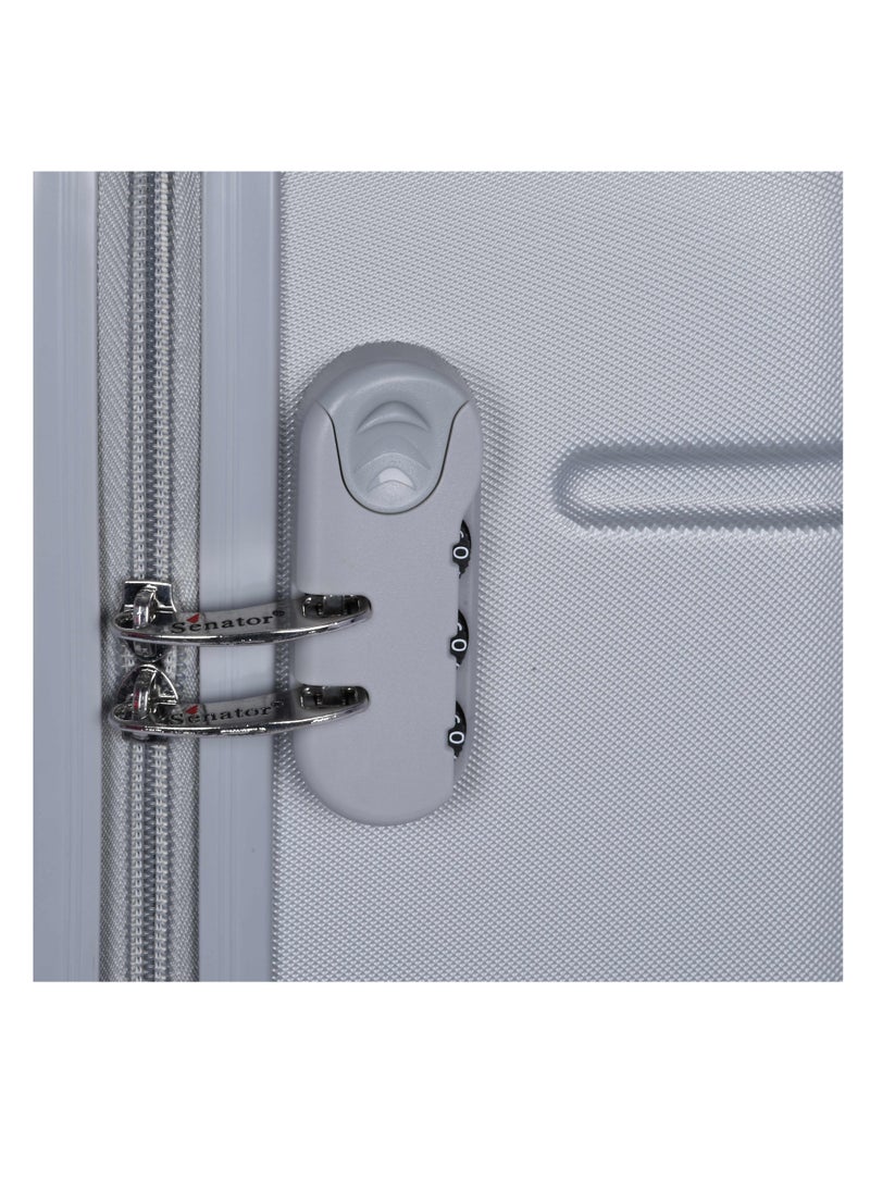 SENATOR - Hard Case Travel Bag Extra Large Luggage Trolley ABS Lightweight Suitcase with 4 Spinner Wheels A1012 Silver - Image 1
