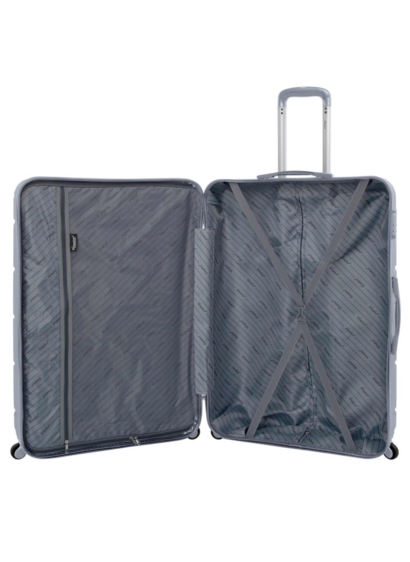 SENATOR - Hard Case Travel Bag Extra Large Luggage Trolley ABS Lightweight Suitcase with 4 Spinner Wheels A1012 Silver - Image 1