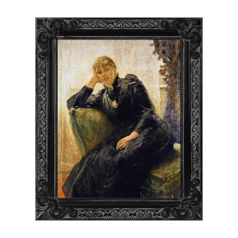 FOLKOR Vintage Black Frame for 8x10 Canvas Painting Baroque Ornate Open Back Frame for Canvas Prints Pictures Portrait Landscape No Back Cover Black - Image 2