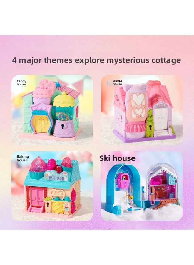 Children's Varieties Box Surprise Varieties Cabin Toy Girls Magic Book Princess Doll House Birthday Play House 6-13-Color:Variety Cottage-Baking Shop - Image 3