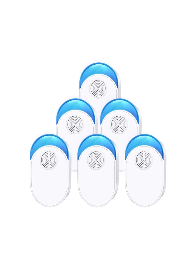 SOLARAE Ultrasonic Pest Repeller 6 Pack,  Ultrasonic Pest Repellent Plug in Pest Control Ultrasonic Repellent Indoor Mice Repellent for Bug Mice Cockroach Ant Spider Mosquito Insect - Image 1