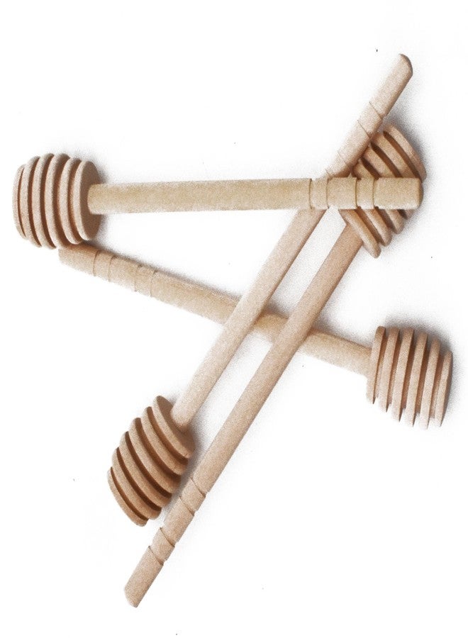 Justhandmade Wooden Honey Dipper Stick | Honey Stick | Honey Drizzler (Pack of 4) - Image 1