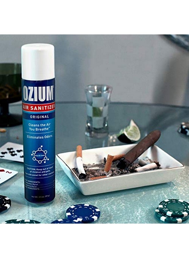 Ozium 3.5 Oz. Air Sanitizer & Odor Eliminator For Homes, Cars, Offices And More, Carbon Black Scent, 4 Pack  - Image 5